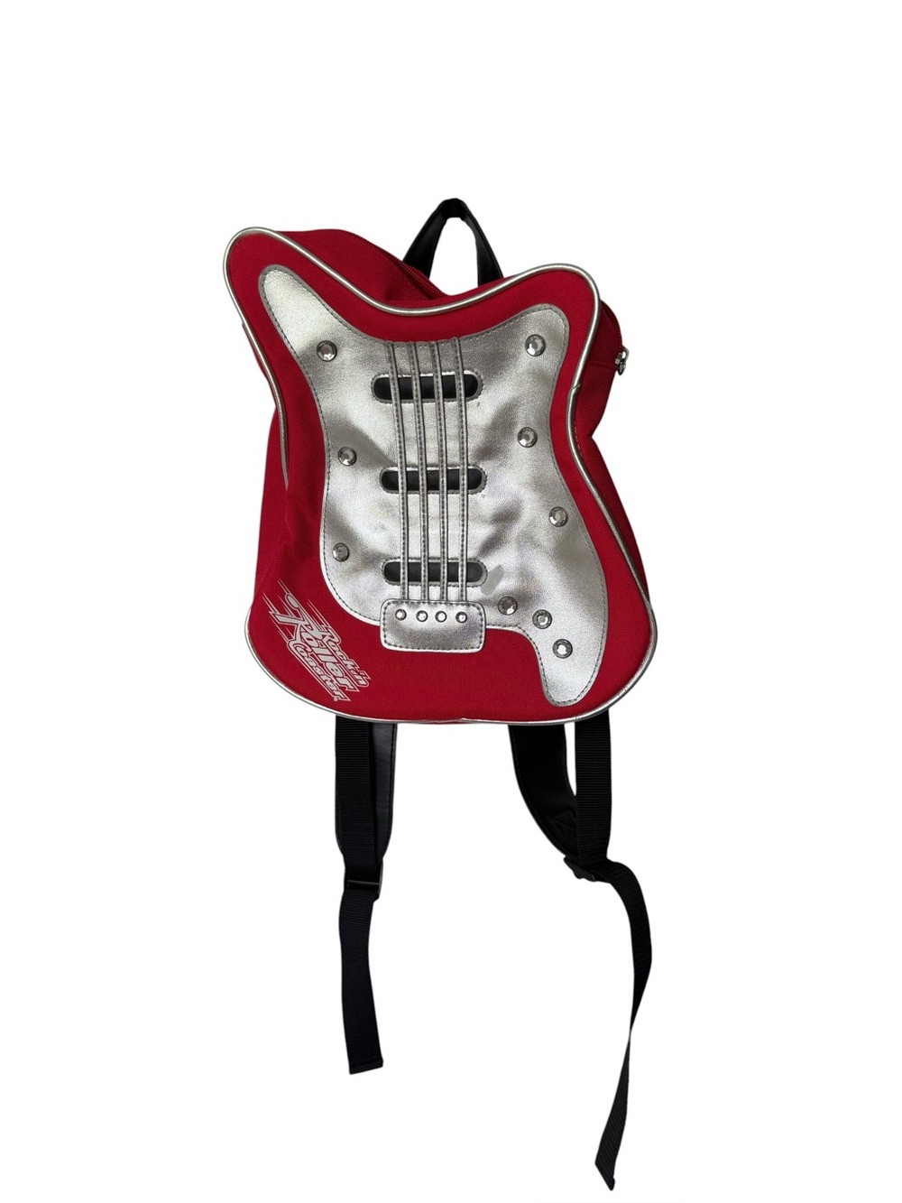Disney Rock n Roller Coaster Red Guitar Shaped Backpack